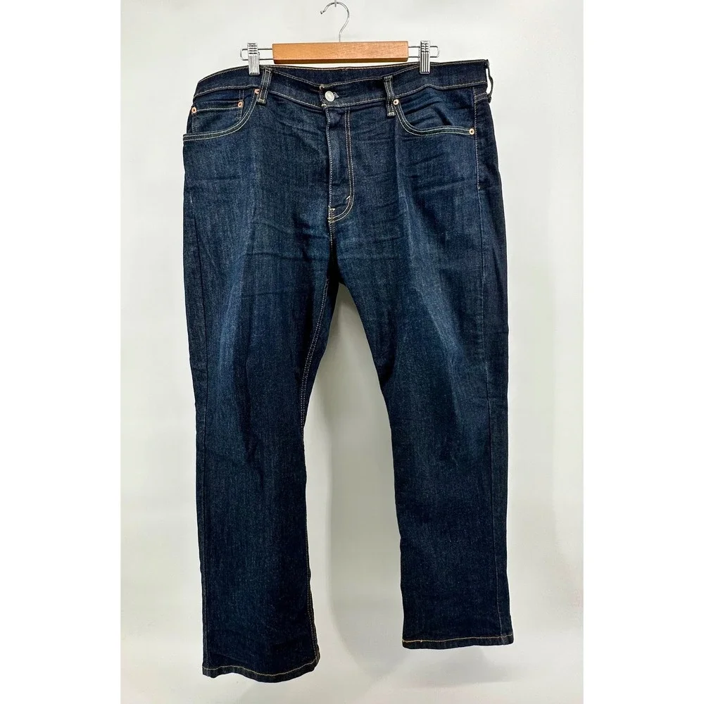 Levis‎ 514 Straight Fit Mens Dark Wash Blue Denim Jeans W38 L29 Zip Fly